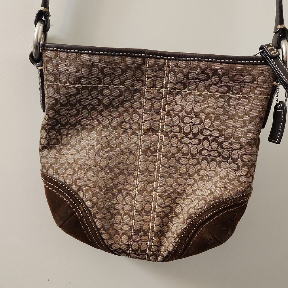 Coach Brown Signature Shoulder Bag